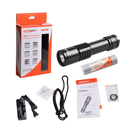 OrcaTorch D520 – 1000 Lumen Dive Torch – RED