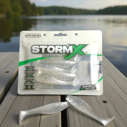 StormX™ Cyclone Minnow 4" Soft Lure — Whitebait Silver