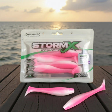 StormX™ Cyclone Minnow 5" Soft Lure — Gars Flash - Glow UV