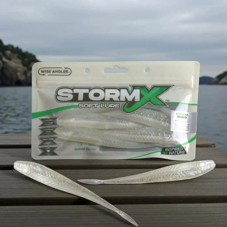 StormX™ Storm Shad 7" Soft Lure — Whitebait Silver