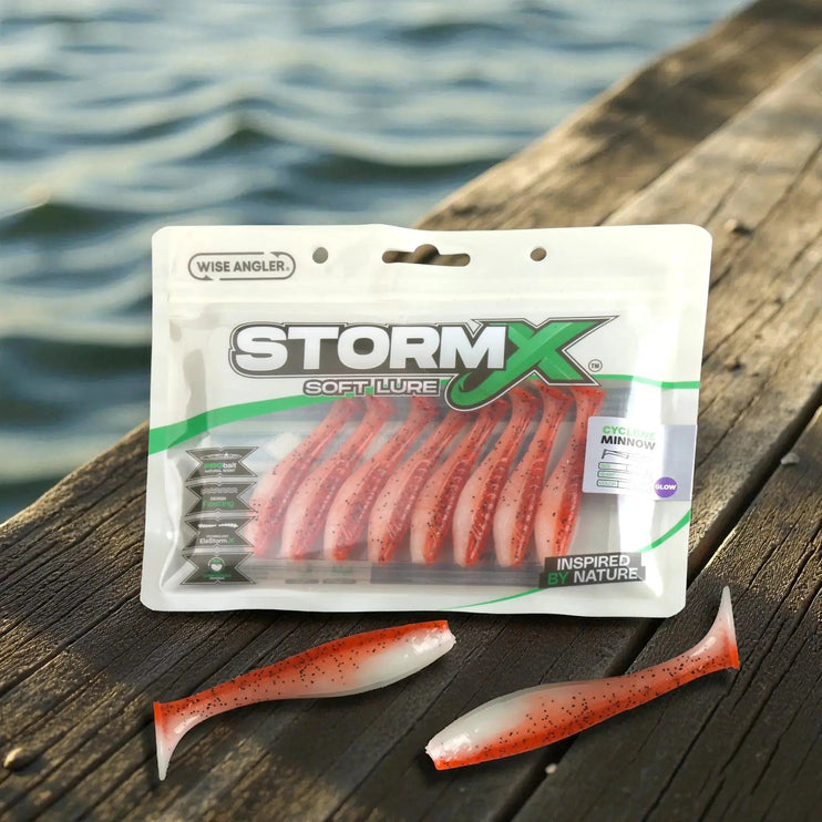 StormX™ Cyclone Minnow 3" Soft Lure — Squid Ink - Glow UV