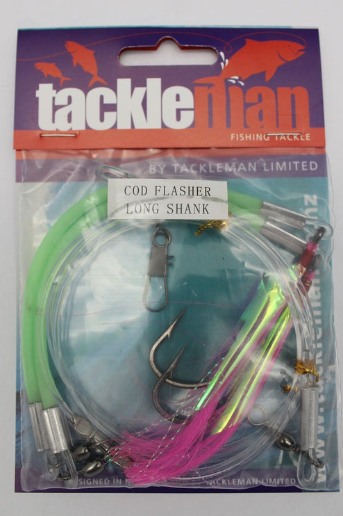 Cod Flasher Rig  6/0 LongShank - Pink