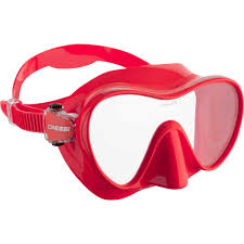 Cressi F1 High-Grade Silicone Frameless Dive Mask - Red