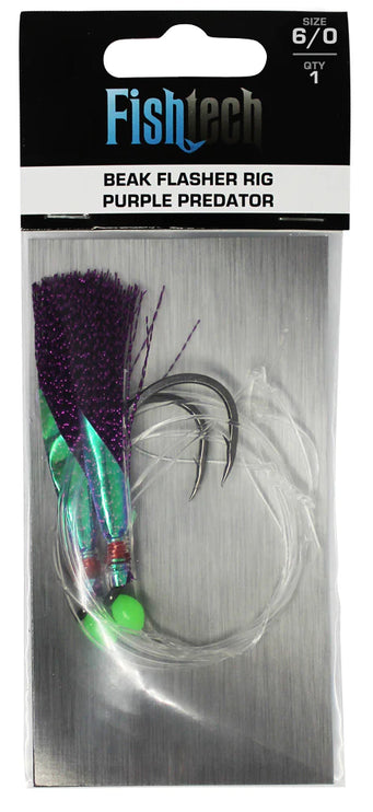 Flasher Rig - Purple Predator - Beak Hook - Fishtech
