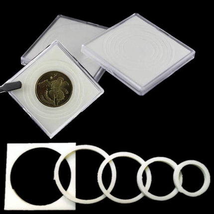 Clear Square Coin Case - 20 Pcs for 20/25/30/35/40mm Coins PVC Free