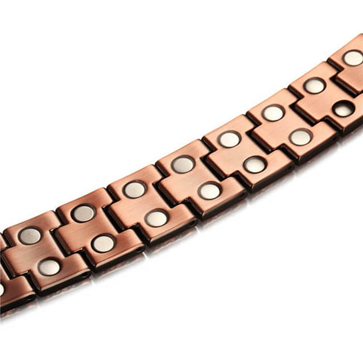 Vintage Red Copper  Double Row Magnetic Bracelet